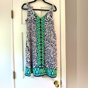 NWT Lilly Pulitzer Florin Sleeveless VNeck  Bright Navy Pineapple Party Size SM